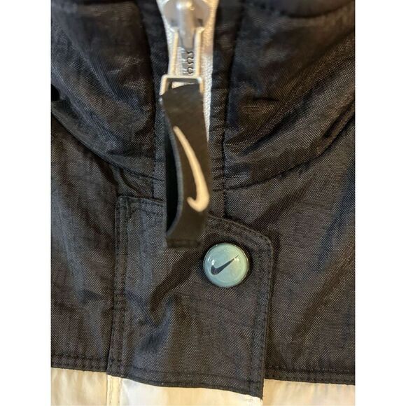 Vintage Nike Women White Black Swoosh Full Zip Puffer Vest Size Small (8358) - Picture 4 of 8
